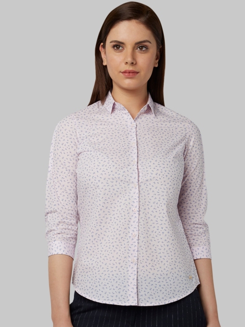 

Park Avenue Woman Pink Regular Fit Printed Casual Shirt