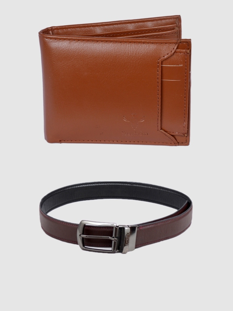 

Krosshorn Men Tan Brown Leather Accessory Gift Set