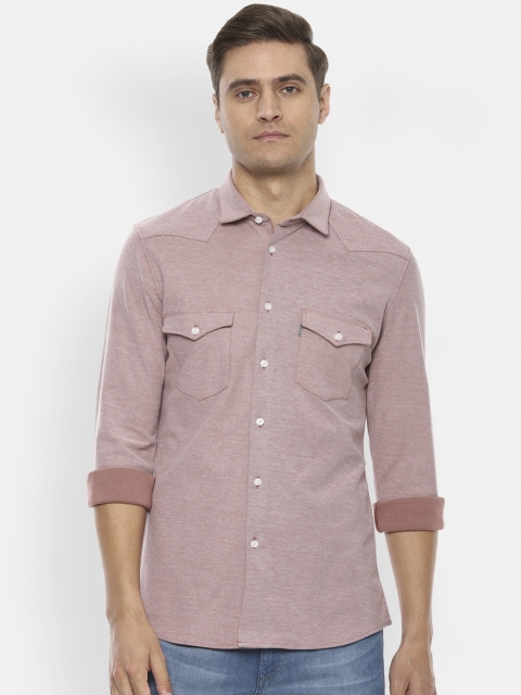 

Louis Philippe Jeans Men Beige Slim Fit Solid Casual Shirt