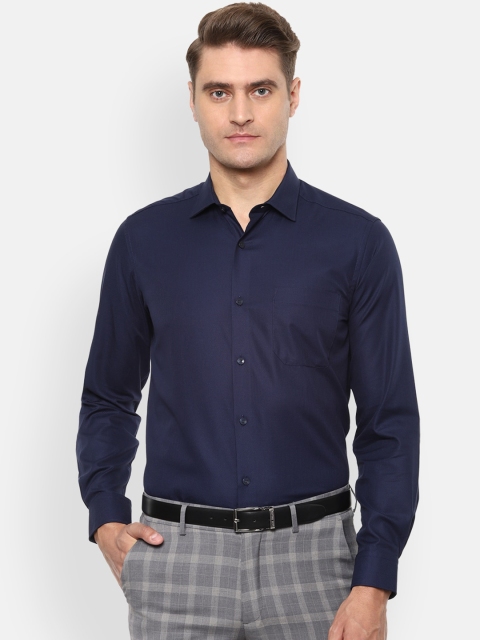 

Louis Philippe Men Navy Blue Slim Fit Self Design Formal Shirt