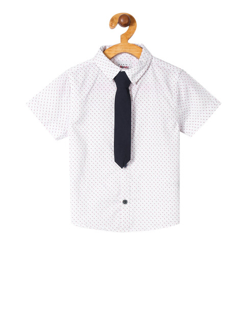 

Donuts Boys White Regular Fit Printed Casual Shirt