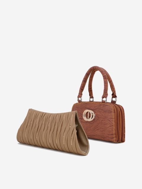 

Element Cart Brown Pack of 2 Solid Clutch