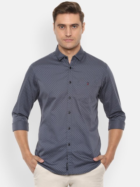 

Louis Philippe Jeans Men Grey Slim Fit Printed Casual Shirt
