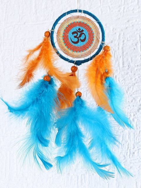 

Rooh Blue & Orange Handmade Kesari Om Canvas Car Hanging Dream catcher