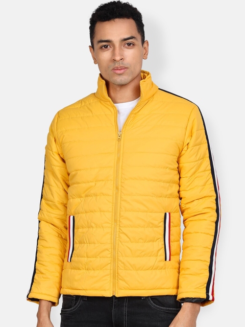 

Campus Sutra Men Yellow Solid Windcheater Bomber Jacker