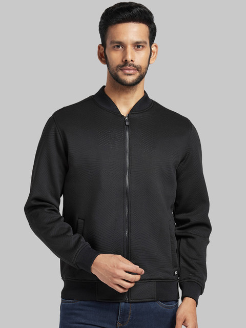 

Parx Men Black Printed Sporty Jacket