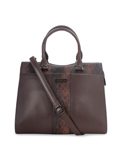 

ESBEDA Coffee Brown Solid Handheld Bag