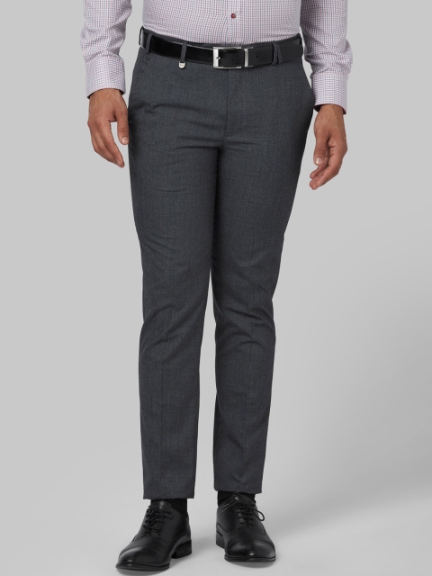 

Park Avenue Men Charcoal Grey Regular Fit Solid Formal Trousers