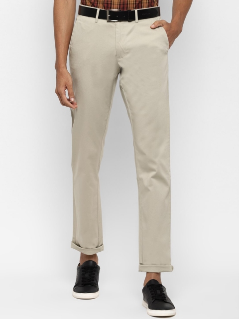 

Allen Solly Men Beige Slim Fit Solid Formal Trousers