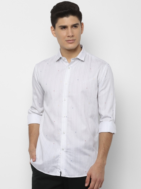 

Allen Solly Men White & Black Slim Fit Printed Casual Shirt
