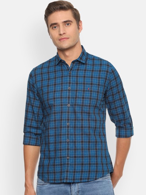

Louis Philippe Sport Men Blue Slim Fit Checked Casual Shirt