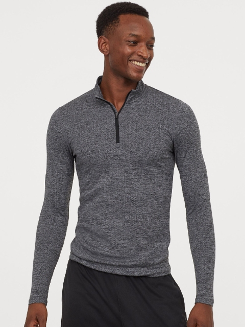 

H&M Men Grey Long-sleeved sports top