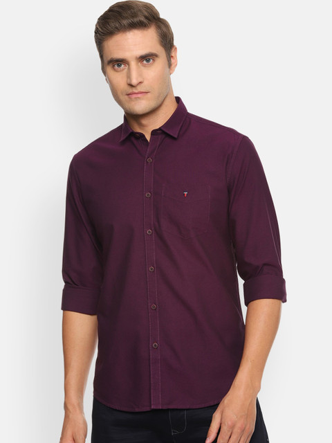 

Louis Philippe Sport Men Purple Slim Fit Solid Casual Shirt