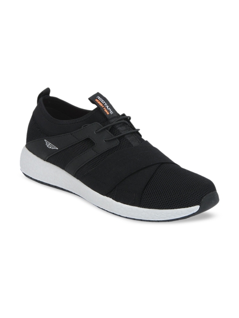 

Red Tape Men Black Textile Walking Shoes
