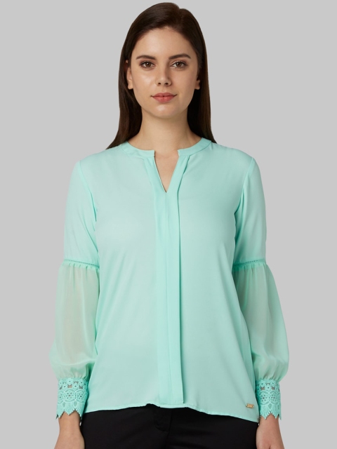 Park Avenue Woman Women Green Solid Top