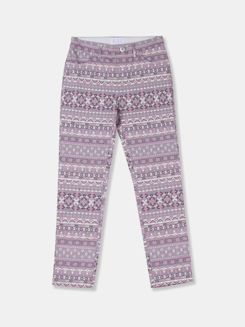 

The Childrens Place Girls Violet Printed Fair Isle Jeggings