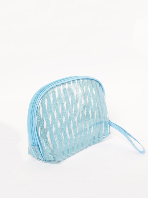 

Ginger by Lifestyle Women Blue Striped Toiletry Kit