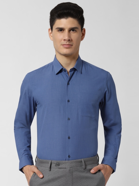 

Peter England Men Blue Slim Fit Solid Formal Shirt