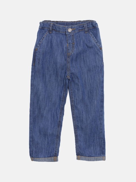 

Aomi Boys Navy Blue Regular Fit Solid Trousers