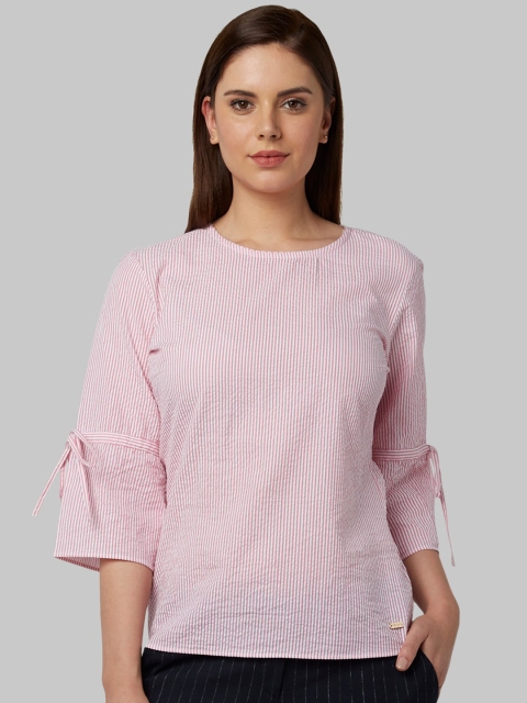 

Park Avenue Woman Pink & White Striped Top
