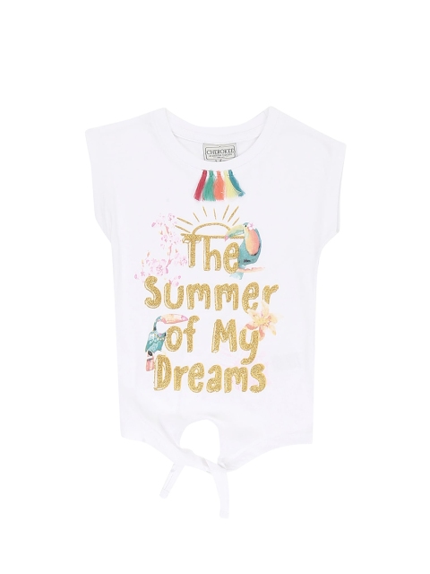 

Cherokee Girls White Printed Top