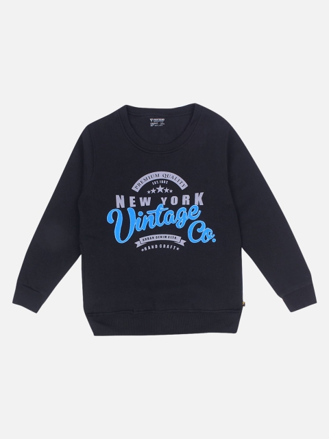 

PROTEENS Boys Black & Blue Printed Sweatshirt