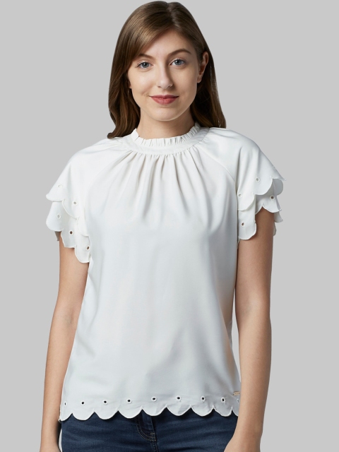 

Park Avenue Woman Women White Solid Top
