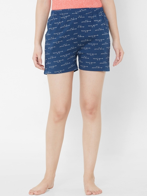 

Sweet Dreams Women Blue Printed Lounge Shorts