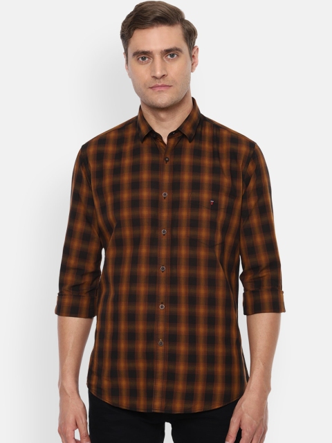 

Louis Philippe Sport Men Black & Brown Slim Fit Checked Casual Shirt