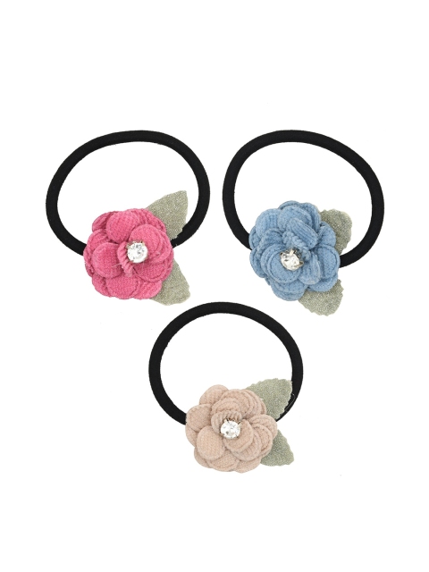 

FUNKRAFTS Girls Set Of 3 Ponytail Holders, Multi