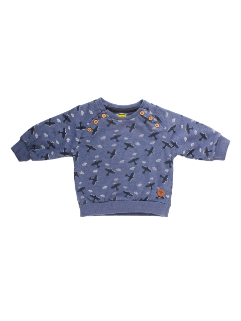 

Lil Lollipop Kids Blue & Black Printed Sweatshirt