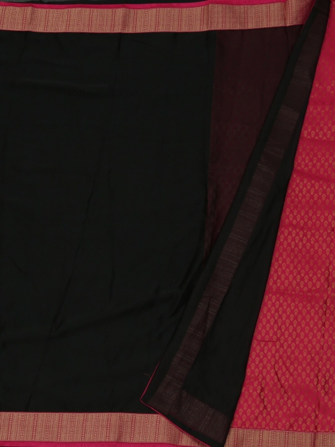 

Pothys Black & Pink Poly Georgette Solid Saree