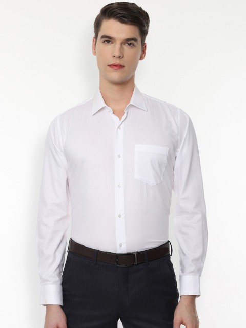 

Van Heusen Men White Slim Fit Self Design Formal Shirt