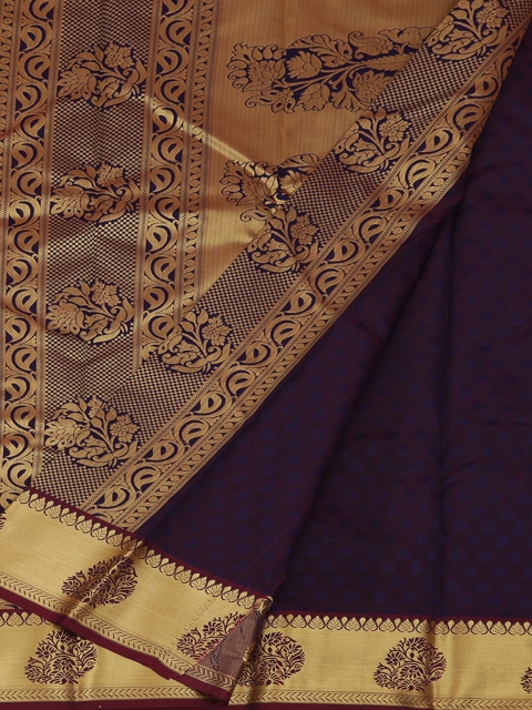 

Pothys Purple & Gold-Toned Art Silk Woven Design Saree
