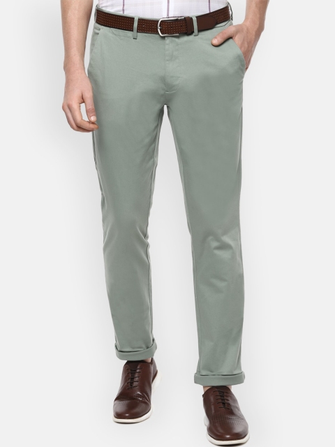 

Van Heusen Men Grey Slim Fit Solid Chinos