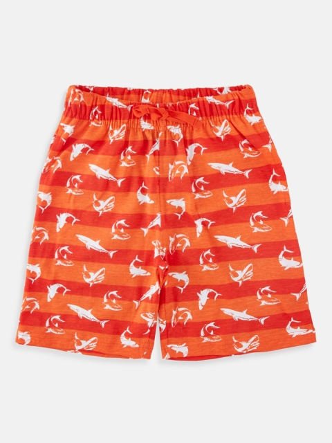 

CHALK by Pantaloons Boys Orange Printed Regular Fit Regular Shorts