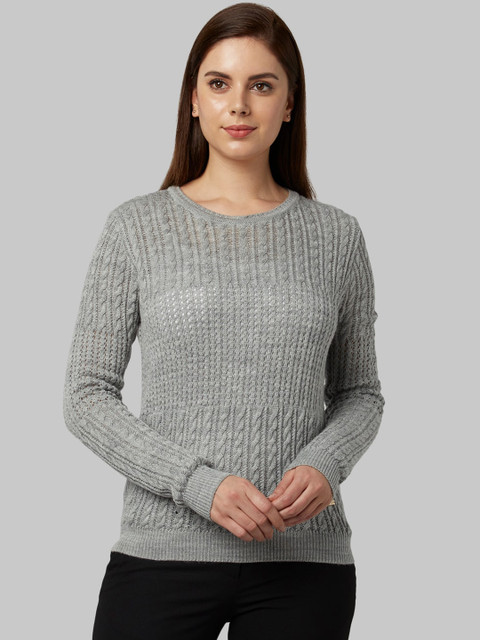 

Park Avenue Woman Women Grey Solid Sweater