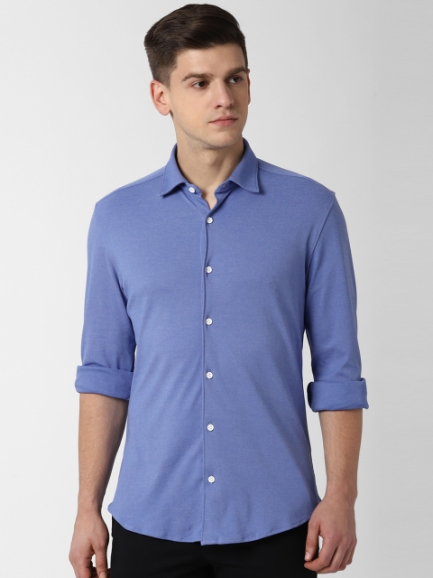 

Peter England Men Blue Slim Fit Solid Casual Shirt