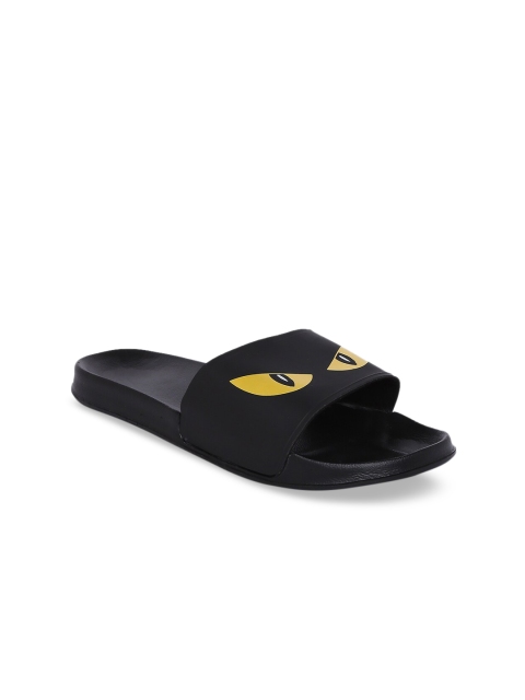

Bewakoof Men Black Printed Flip Flops