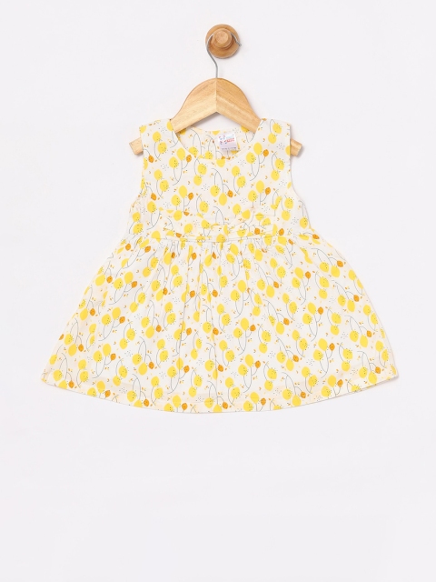 

NAUTI KIDZ Girls White Printed Fit and Flare Dress