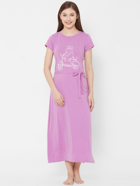 

Mystere Paris Lavender Printed Nightdress
