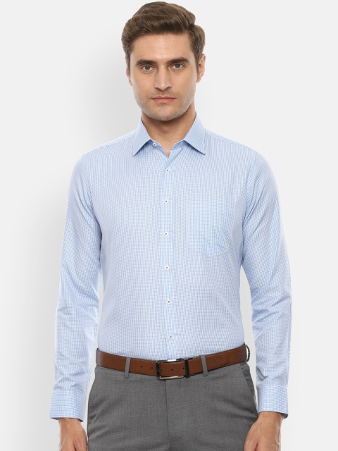 

Van Heusen Men Blue Slim Fit Checked Formal Shirt