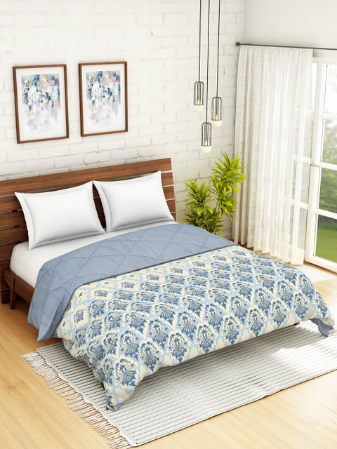 

SPACES Blue & White 150 GSM Double Bed Comforter