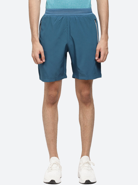 

SG Men Teal Solid Regular Fit Sports Shorts