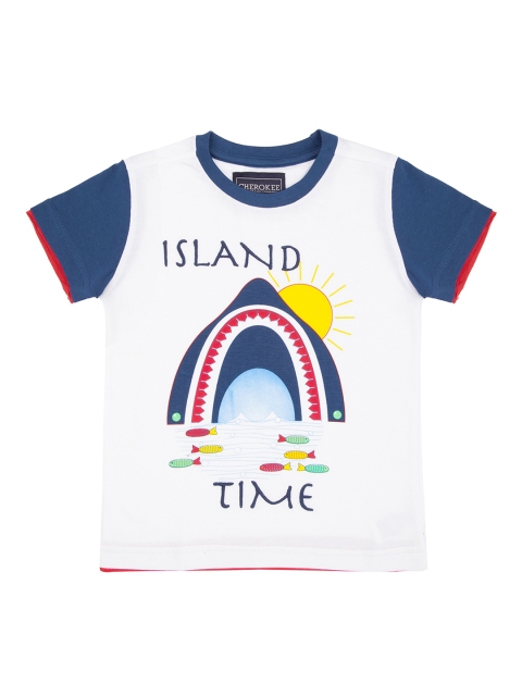 

Cherokee Boys White Printed Round Neck T-shirt