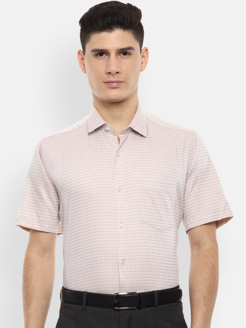 

Van Heusen Men Beige Regular Fit Striped Formal Shirt