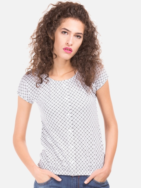 

Sugr Women Grey Printed Top