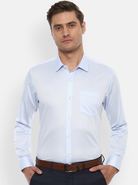 

Van Heusen Men Blue Slim Fit Self Design Formal Shirt