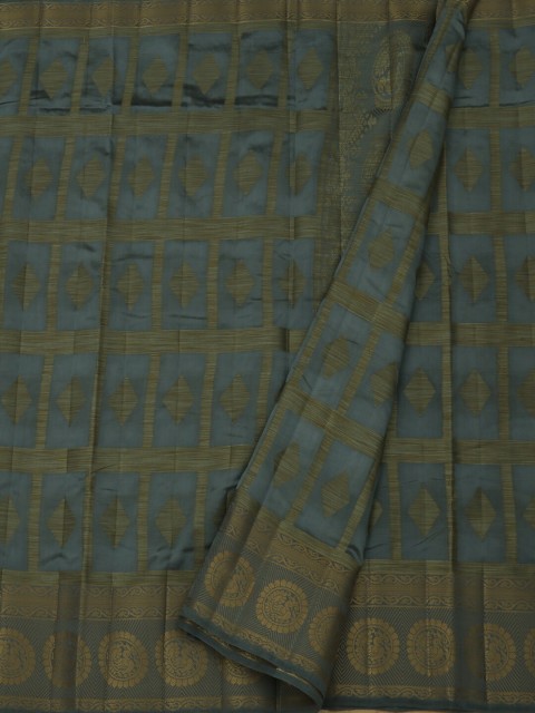 

Pothys Grey Woven Design Jute Silk Saree
