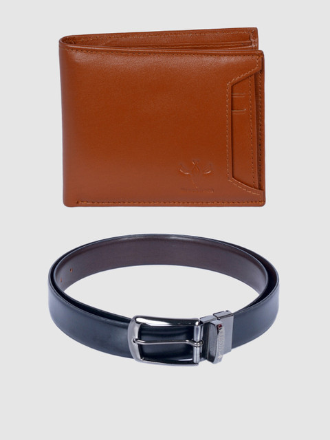 

Krosshorn Men Leather Accessory Gift Set, Tan